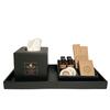 Bandeja de Polipiel Negra para Amenities con Accesorios Kit Personalizable para Hotel